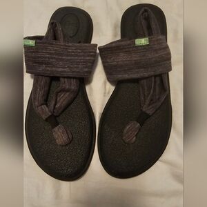 Black and Gray Sandals